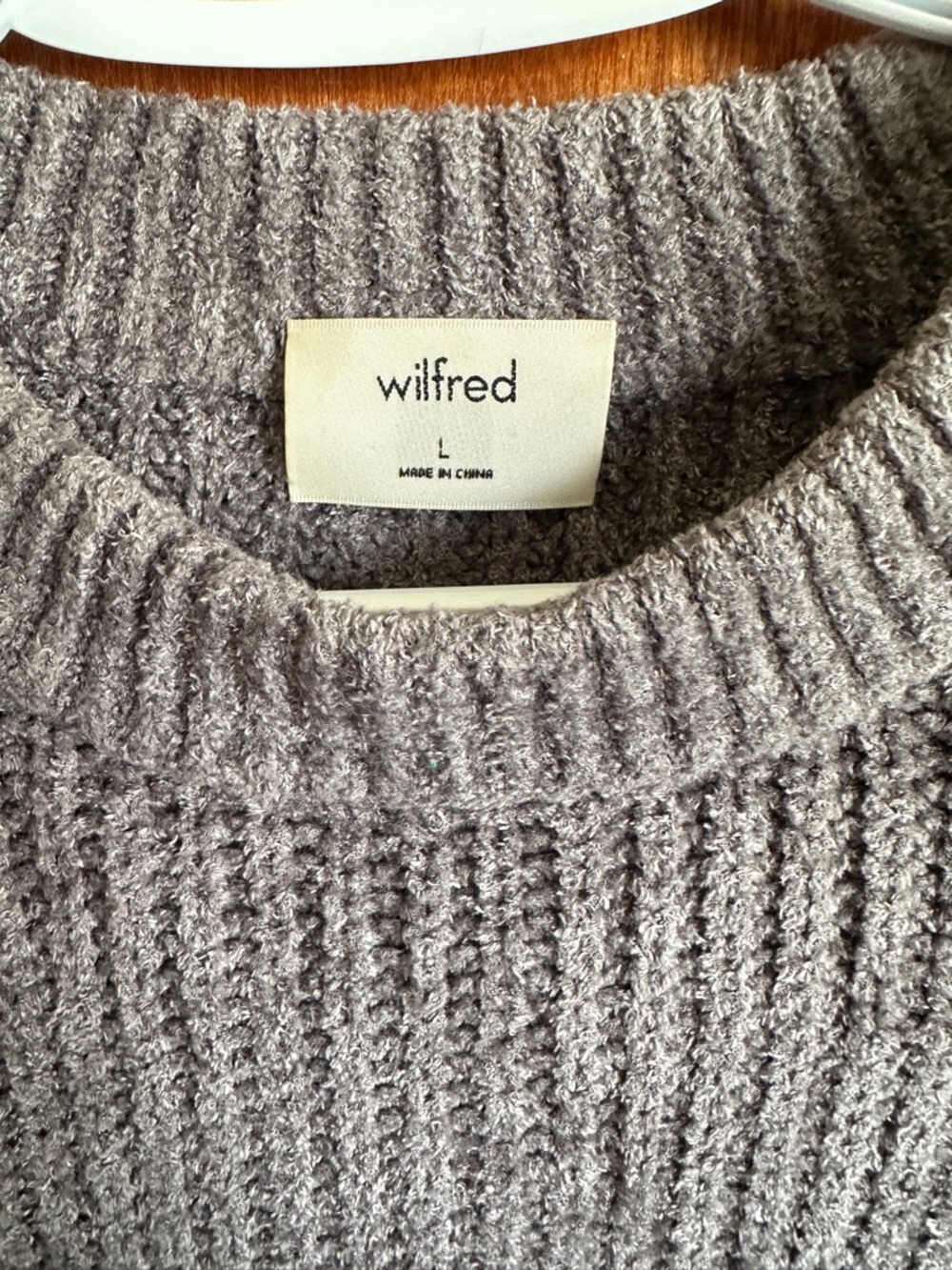 Wilfred Gray Ribbed Crewneck Sweater - Picture 3 of 4